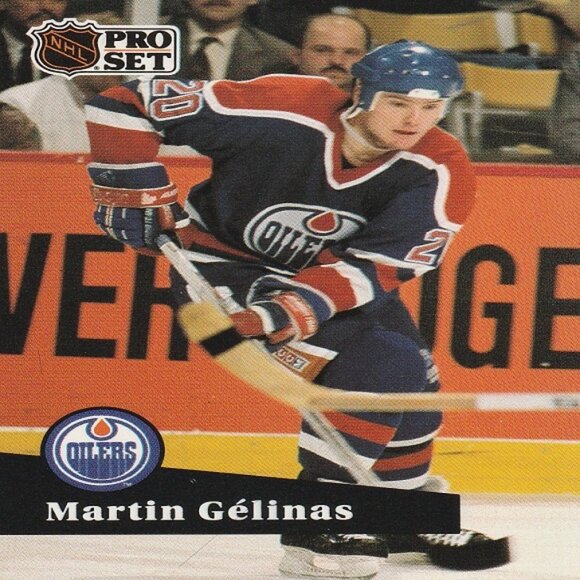 Martin Gelinas Edmonton Oilers NHL Hockey Card Collection - 2 Card Set - Picture 2 of 3